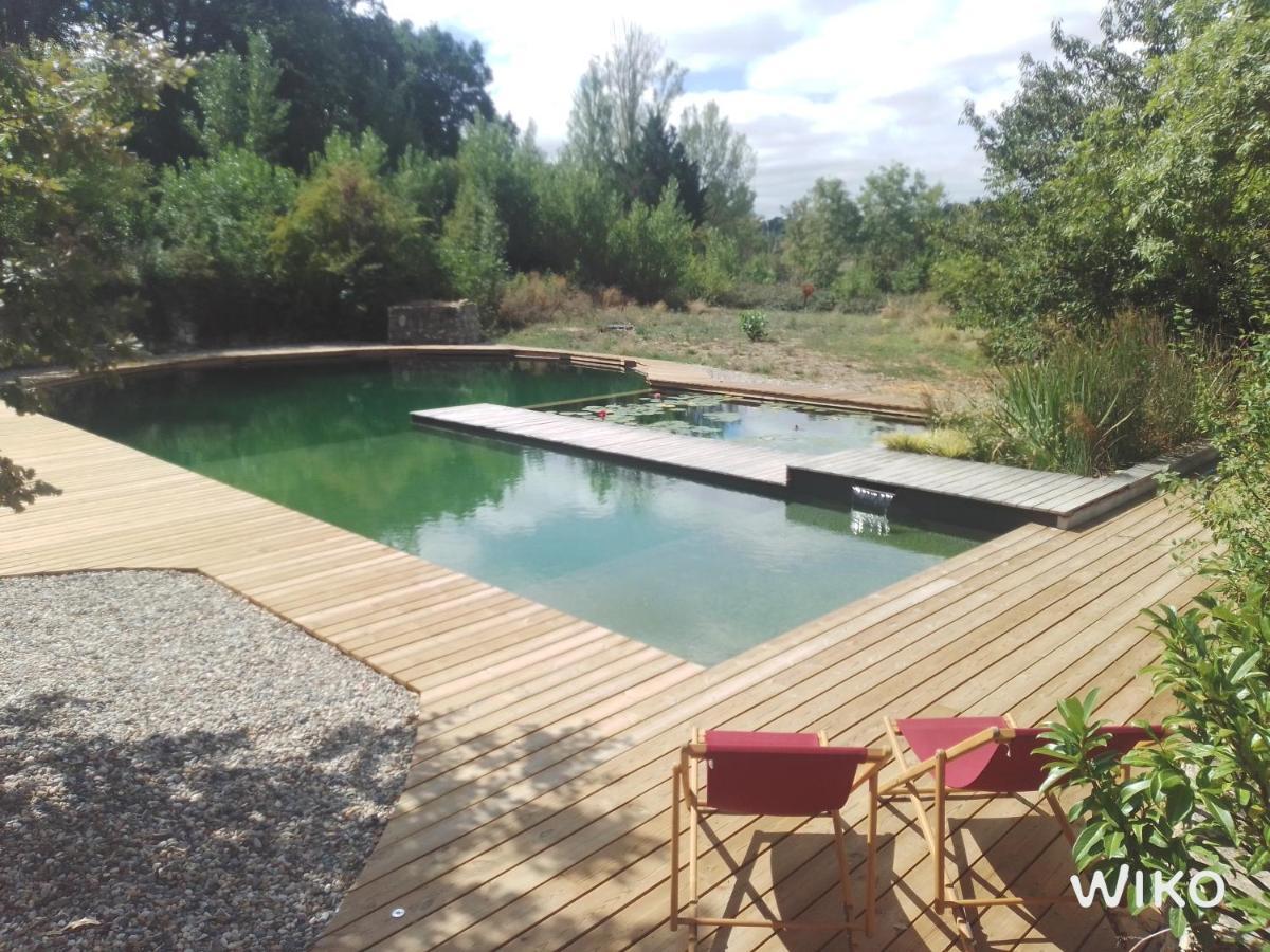 Grand Gite Les Cabanes De Fallot Pour 19 Personnes - Piscine Naturelle L'isle-Bouzon Exteriér fotografie